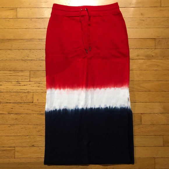 Brand New Lauren Ralph Lauren Women's Navy Red White Side Slit Skirt - Picture 3 of 16